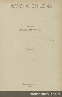 Revista chilena: tomo X, número 35, 1920