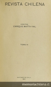 Revista chilena: tomo XI, número 38, diciembre de 1920