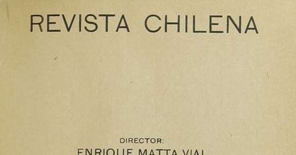 Revista chilena: tomo XI, número 38, diciembre de 1920