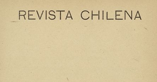 Revista Chilena. Año 4, número 51, mayo de 1922