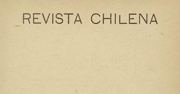 Revista Chilena. Año 4, número 52, junio de 1922