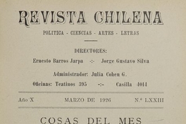 Revista chilena: año 10, número 73, marzo de 1926