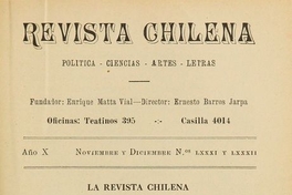 Revista chilena: año 10, número 81-82, noviembre-diciembre de 1926