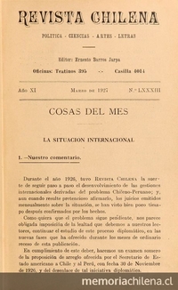 Revista chilena: año 11, número 83, marzo de 1927