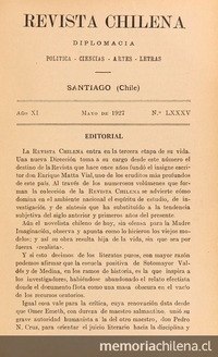 Revista chilena: año 11, número 85, mayo de 1927