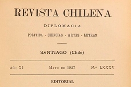 Revista chilena: año 11, número 85, mayo de 1927