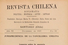 Revista chilena: año 11, número 92, diciembre de 1927