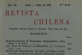 Revista chilena: año 12, números 98-99, junio-julio de 1928