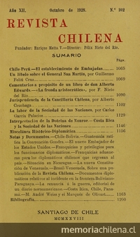 Revista Chilena. Año 12, número 102, octubre de 1928