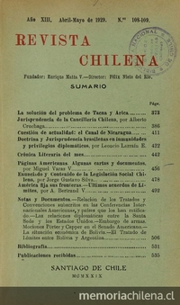 Revista chilena: año 13, números 108-109, abril-mayo de 1929