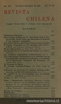 Revista chilena : año 13, números 115-116, noviembre-diciembre de 1929