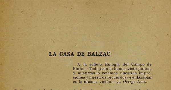 La casa de Balzac