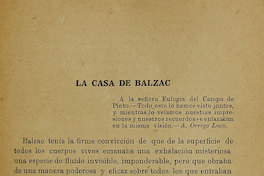 La casa de Balzac