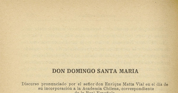 Don Domingo Santa María