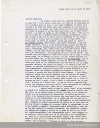 [Carta] 1960 enero 13, Nueva York [a] Humberto Díaz-Casanueva[manuscrito]