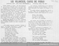 Los villancicos, cantos del pueblo