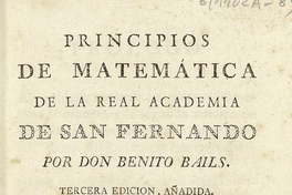 Portada de Principios de matemáticas de la Real Academia de San Fernando