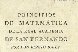 Portada de Principios de matemáticas de la Real Academia de San Fernando, volumen 2