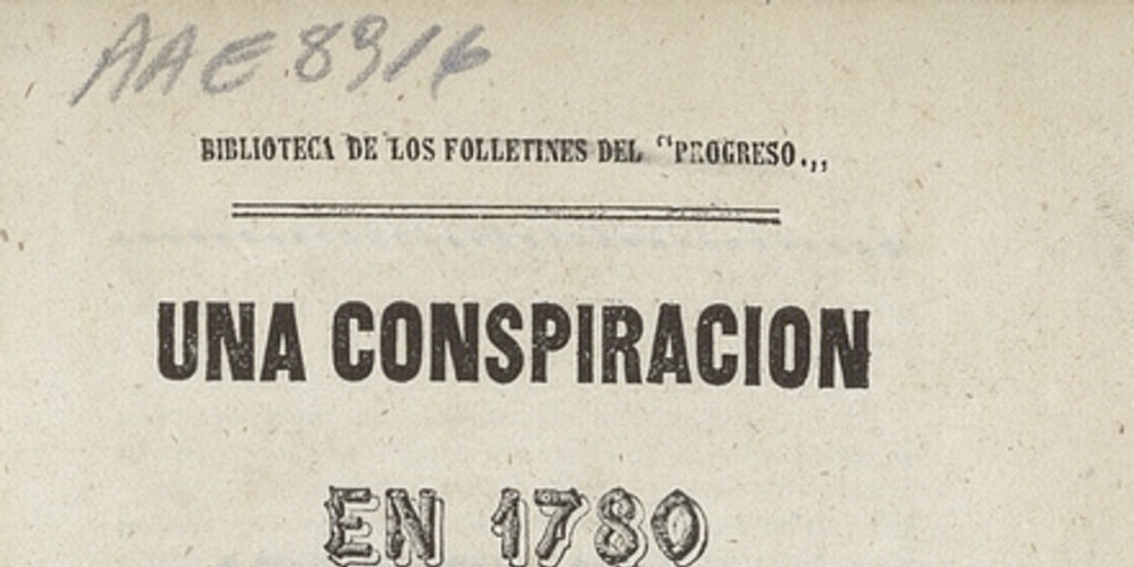 Una conspiración en 1780