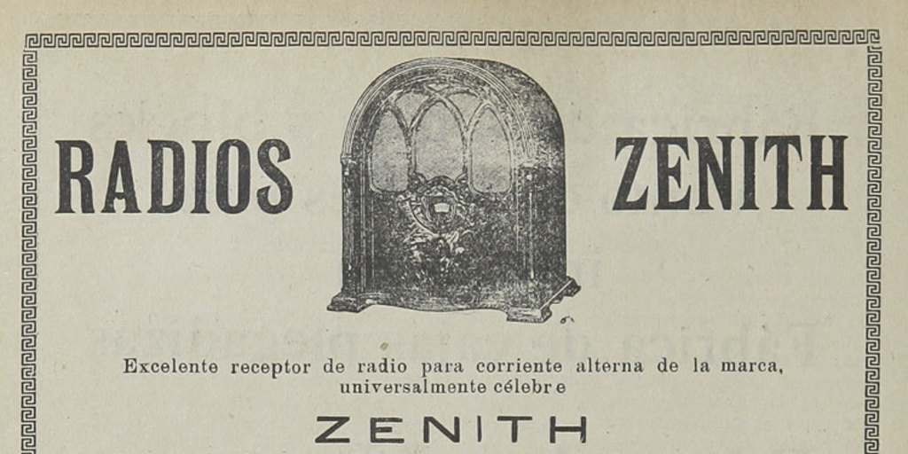 Radios Zenith, 1933