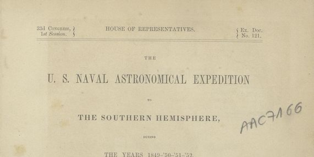 The U.S. naval astronomical expedition to the southern hemisphere during the year 1849-'50-