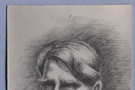 Alberto Ghiraldo, dibujo del retrato frontal de rostro