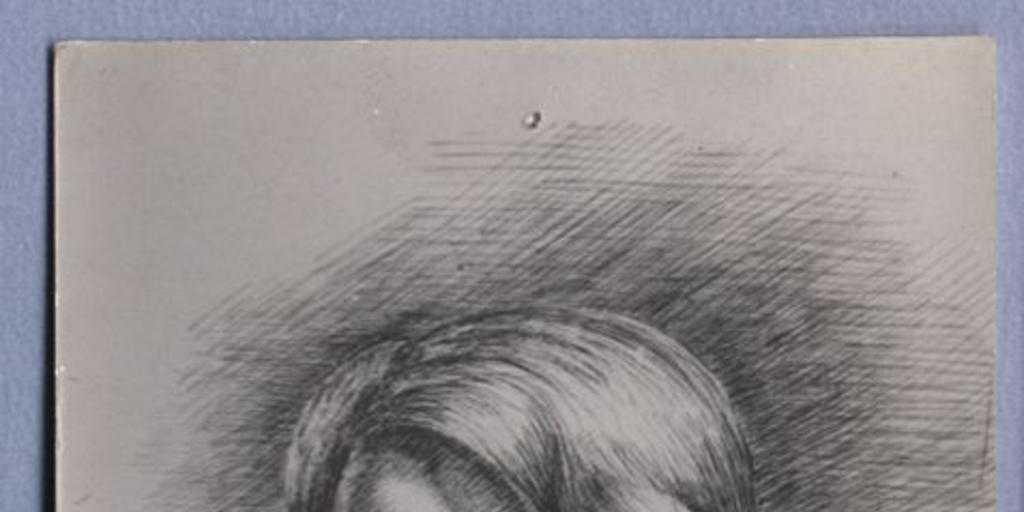 Alberto Ghiraldo, dibujo del retrato frontal de rostro