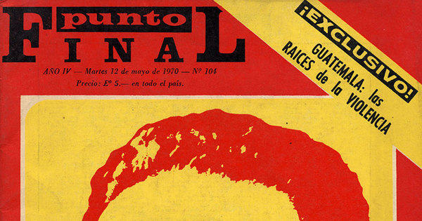 Portada de Punto Final, número 104, 12 de mayo de 1970