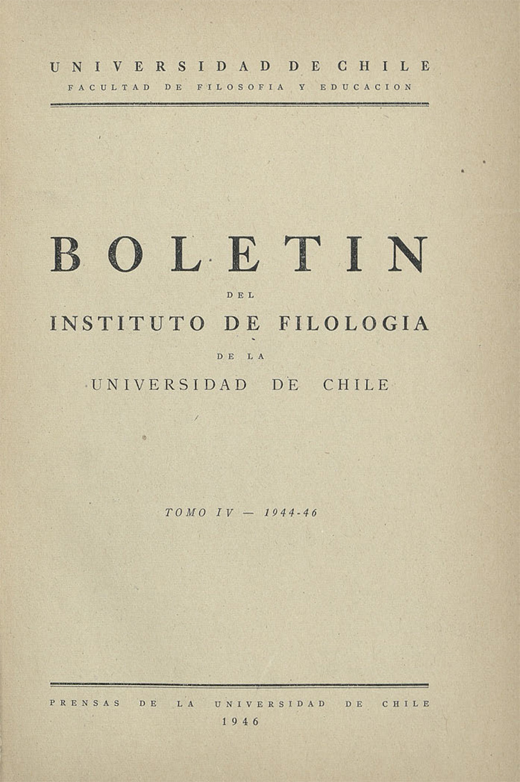 Boletín de filología: tomo IV: 1944-1946