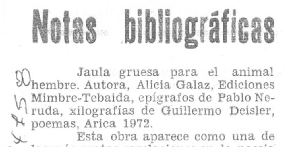 Notas bibliográficas