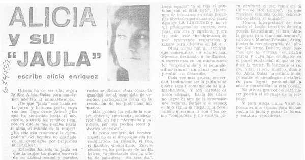Alicia y su "jaula"