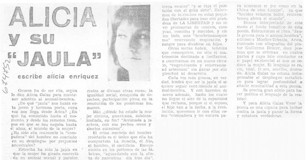 Alicia y su "jaula"