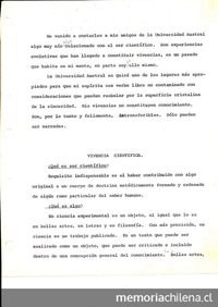 El ser científico. Universidad Austral. 1976. Archivo personal Joaquín Luco