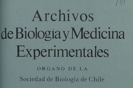 Historia de la Sociedad de Biología de Chile. Archivos de Biología y Medicina Experimental, nº 11,(1978)