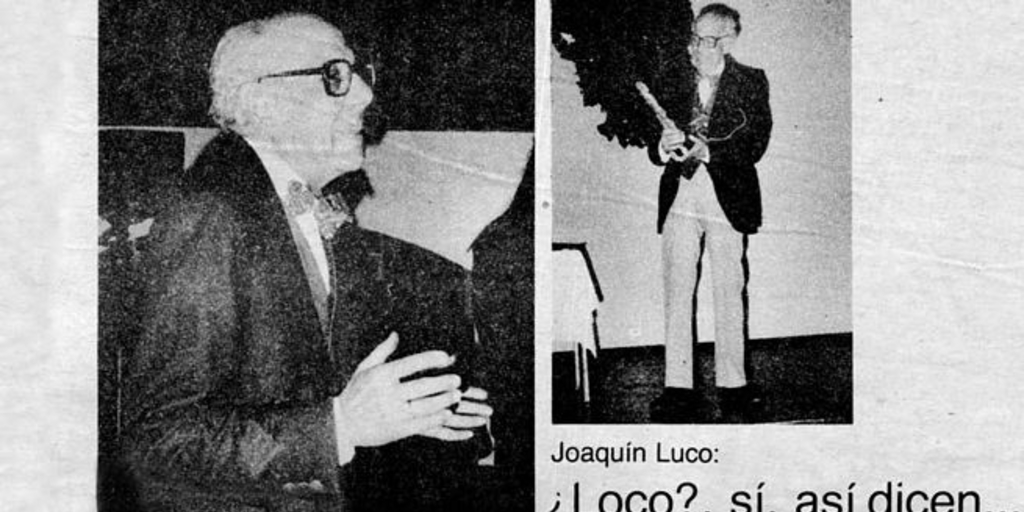¿Loco?, sí, así dicen...  El Rancagüino, Rancagua, 20 de abril 1985.