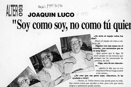 Joaquín Luco "Soy como soy, no como tú quieres, qué culpa". Análisis, nº 409, Santiago, 3 de febrero 1992.