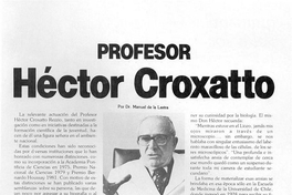 Profesor Héctor Croxatto