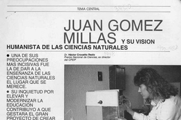 Juan Gómez Millas y su visión humanista de las ciencias naturales