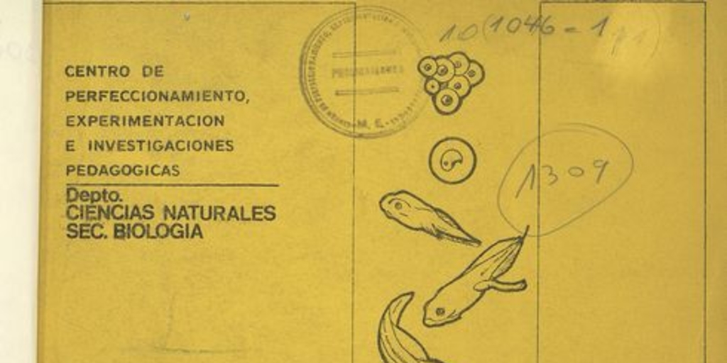 Biología. Guía didáctica para el profesor. 3er. año de enseñanza media. Centro de Perfeccionamiento, Experimentación e Investigaciones Pedagógicas 1970.