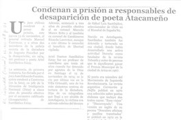 Condenan a prisión a responsables de desaparición de poeta Atacameño