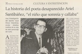 La historia del poeta desaparecido Ariel Santibáñez, "el niño que sonreía y callaba"