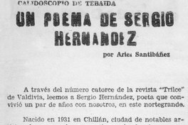 Un poema de Sergio Hernández