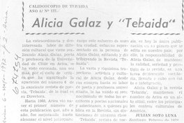 Alicia Galaz y "Tebaida"