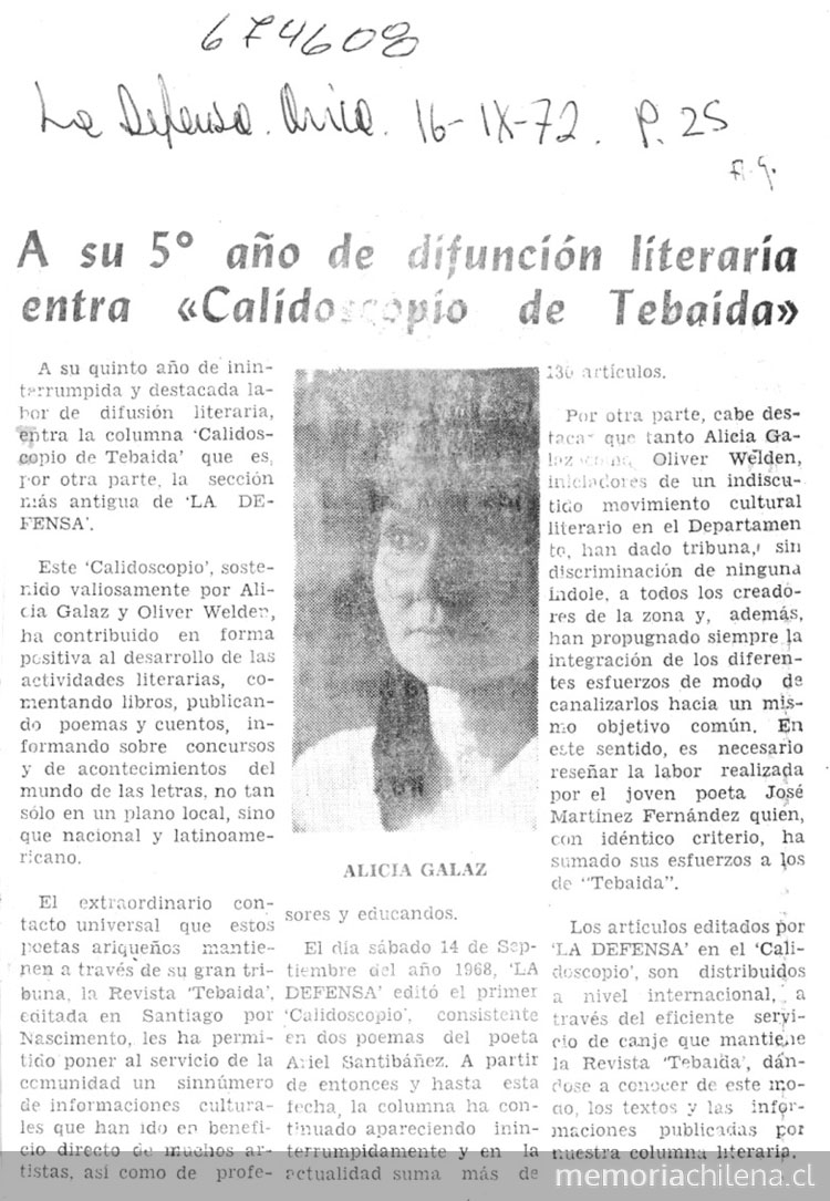 A su 5° año de difusión literaria entra "Calidoscopio de Tebaida"