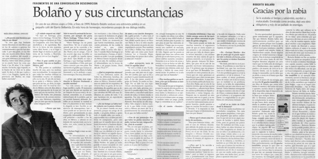 Bolaño y sus circunstancias