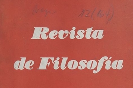 Revista de filosofía Vol.5:no.1 (1958:mayo)-Vol.5:no.3 (1958:dic.)