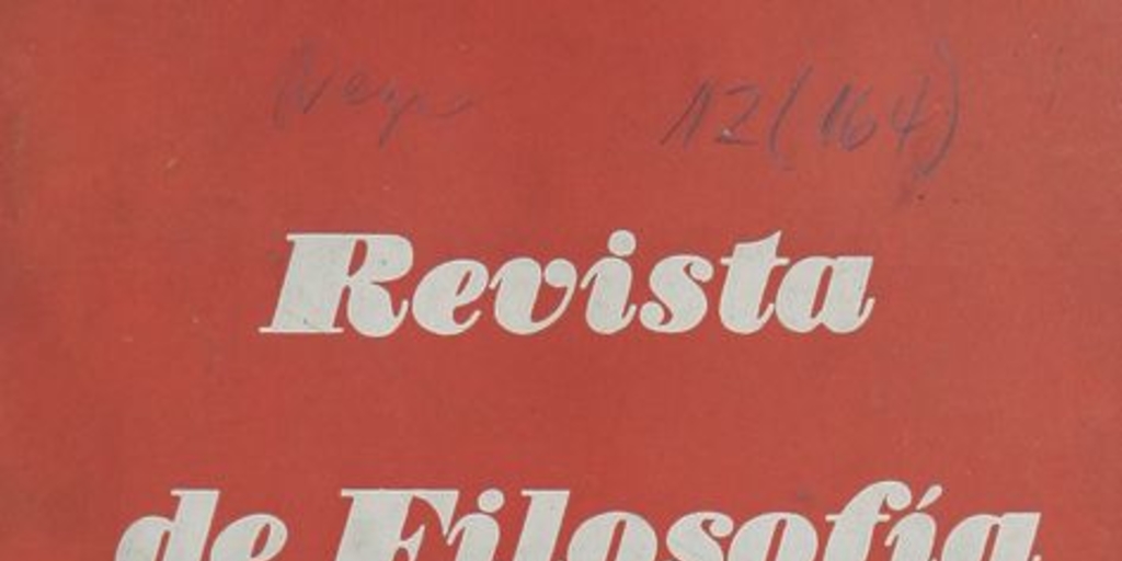 Revista de filosofía Vol.5:no.1 (1958:mayo)-Vol.5:no.3 (1958:dic.)