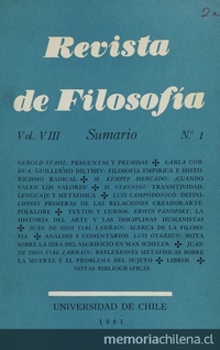 Revista de filosofía Vol.8:no.1 (1961:jul.)-Vol.8:no.2-3 (1961:nov.)