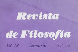 Revista de filosofía Vol.9 no.1/2 (1962:jul.)