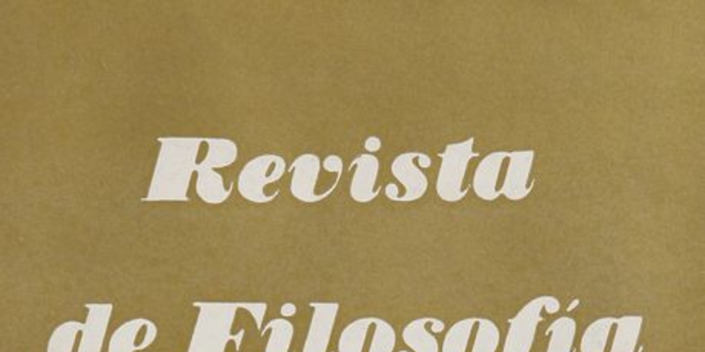 Revista de filosofía Vol.10:no.1 (1963:jul.)